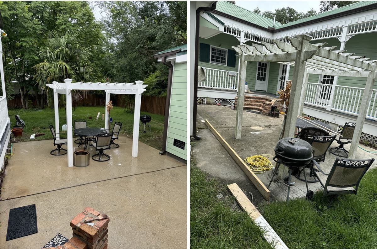 Back Patio Pressure Wash — NOLA