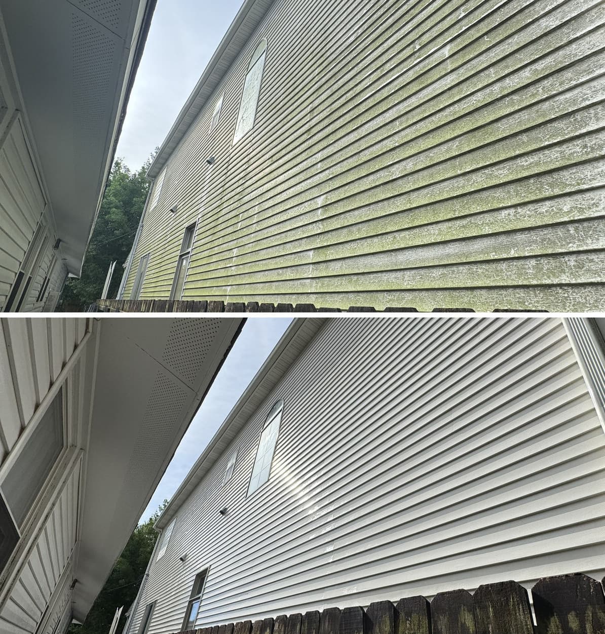 House Soft Wash Before & After — NOLA